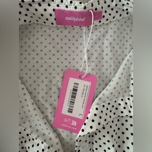 Edikted Black and White Polka Dot Top